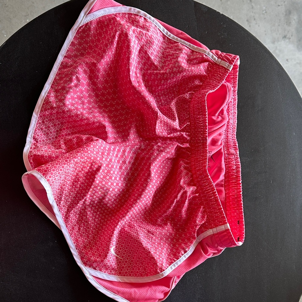 Pink Nike Running Shorts with White Trim